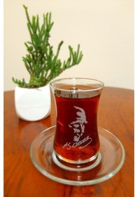 Resim Atatürk Işlemeli 6'lı Çay Seti 155 Cc 