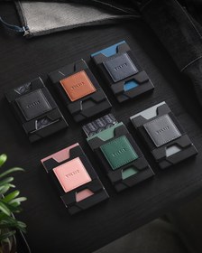 Resim Minimalist İnce Açılır Kredi Kartı Tutucu, 12 Kart Kapasiteli RFID Engelleyici Alüminyum Cüzdan - Kahverengi 