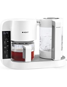 Resim Arçelik K 3284 Gurme Çay Makinesi 0,9 lt Cam Demlik 1,7 lt Su Isıtıcı Beyaz Renk Revizyonlu 