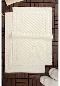 Resim Leoline %100 Pamuk Premium 2'li Ayak Havlusu Krem 