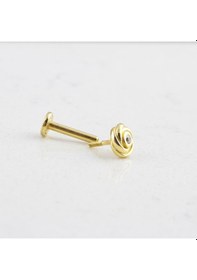 Resim Glorria Altın Gül Tragus Piercing Sarı 