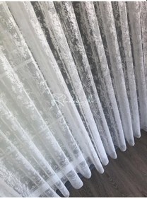 Resim Tül Perde Mavro Desen Örme Jakar Kumaş Çok Renkli 