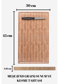 Resim Halohope El Yapımı End Grain Meşe Kesme Tahtası Dayanıklı Ve Doğal Mutfak Yardımcınız Meşe 