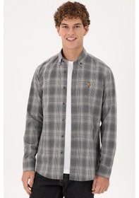 Resim U.s. Polo Assn. Erkek Gri Gömlek Desenli 50291383-vr024 Gri 