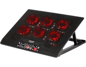 Resim Inca INC-601GMS Notebook Soğutucu 6X Fan, Control Panel, 2X USB Siyah 