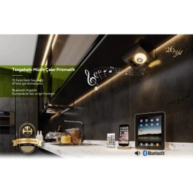 Resim Teknoloji Elektrik Dolap ve Tezgah Altı Bluetooth Müzik Çalar Prizmatik Venüs (Füme) 