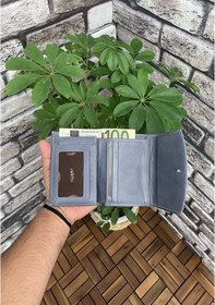 Resim Guard Gri Hakiki Deri Çok Bölmeli Kadın Cüzdanı // Grd260225wt862 Diğer 