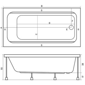 Resim Shower Artmina 110x160 Dikdörtgen Küvet 