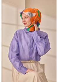 Resim Silk Home Aura Eşarp 140001-17 Mor, Eflatun, Gri, Beyaz,turuncu, Yeşil 