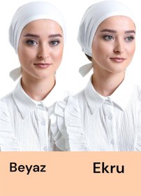 Resim İSTANBULSTYLEMODA 2 ADET Düz Dikişsiz Penye Bone 