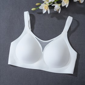 Resim Sıkı Örgü Kontrast Kablosuz Sütyen, Seksi Rahat Push Up Sütyen, Kadın İç Çamaşırı & İç Giyim 