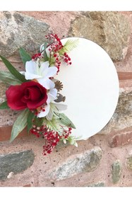 Resim Bontex Kırmızı Güllü Gelin Tefi – Kına Eğlence Aksesuarı 