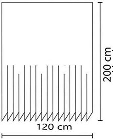 Resim Zethome Tropik Banyo Duş Perdesi 3391 Çift Kanat 2x120x200 