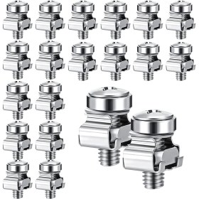 Resim Seeppitous 50 Set M6 Raf Vidaları Set 20MM Vidalar ve Kafes Somunları Raf Montaj Vidaları ve Kare Ekleme Somunları Sunucusu (Yurt Dışından) 