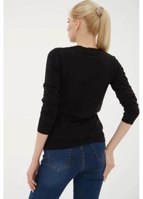 Resim Fashion Friends Kadın Kazak Siyah 24k0778k1 25ke21000001 E2105 Siyah 
