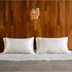 Resim Beyaz Ekru Ipek Saten Yastık Kılıfı 50 X 70 2'Li N11.168 