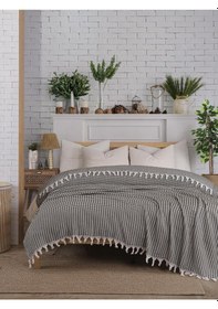 Resim Battaniye Pamuk Piramid 180x200 Cm Yeşil 