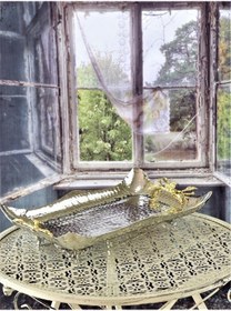 Resim Dövme Bakır Tepsi 18 CM X 28 CM 