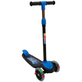 Resim FeyzaDesign Çocuklar İçin Renkli Mavi Işıklı Scooter, Eğlenceli ve Güvenli Tasarım 