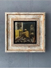 Resim Oscar Stone Decor Çerçeveli Taş Duvar Dekoru 20 X 20 Cm Rahle Tablo Cdd1-40-180 