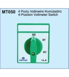 Resim Metop Mt050 16a 4 Fazlı Voltmetre Komütatörü 