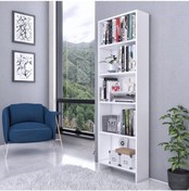 Resim Lagom 5 Raflı Kitaplık Beyaz 
