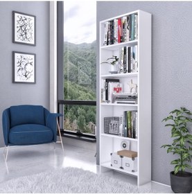 Resim Lagom 5 Raflı Kitaplık Beyaz 