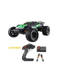 Resim Elektrikli Rc 1:8 Ölçek Servo Motor Süspansiyonlu Arazi Aracı Spor Araç 85 Km Hız Rc Araç - Yeşil 