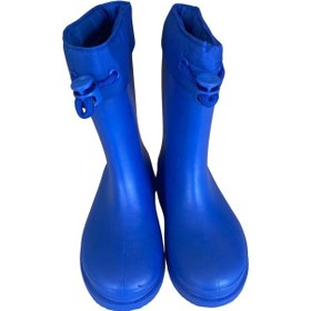 Resim Konçlu Erkek Çocuk Yağmur Çizmesi 26-35 Mavi Mavi 