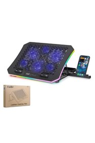 Resim NODAR Hadron Dcxaa8 Notebook Soğutucu 6-Fan + Telefon Standı 14-18 RGB Siyah 