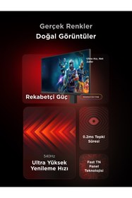 Resim Rampage ZENITH ZN24TN540 24.1 TN 0,2ms 540Hz Adaptive Sync HDR400 PC Flat Oyuncu Monitörü 