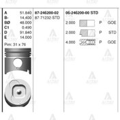 Resim GOETZE ISS 6-246200-0 Segman Isuzu Nkr Tfr Adet Goetze 8942478671 