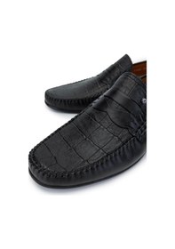 Resim Tamer Tanca Erkek Hakiki Deri Siyah Kroko Loafer Ayakkabı 478 B1100 Erk Ayk Sk24-25 Sıyah Kroko Siyah Kroko 