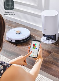 Resim Alex Laser Power 1284H Toz Hazneli Moplu 3 in 1 Akıllı Robot Süpürge Homend