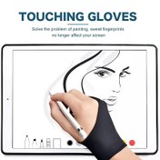 Resim 1pc Polyester Fiber Anti-Yapışkan Dokunma Ekran Eldivenleri, Evrensel Uygun Boyut, Boya ve Sanatsal Yaratıcılık için, Çift-El Kullanımı, Parmak İzleri ve Lekeleri Ekranı Korur 