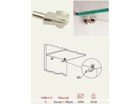 Resim Gürçay Hırdavat Cam Raf Pimi Vantuzlu 5 mm 4'lü 