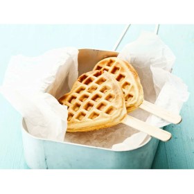 Resim Omake Sabit Ikili Waffle Makinesi Çubuklu Kalp 