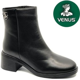 Resim Venüs Kadın Hakiki Deri Fermuarlı Günlük Bot 2551402K - Siyah - 36 