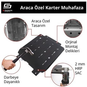 Resim S-dizayn Fiat Egea Sedan Çelik Karter Muhafaza Koruma 2015 Üzeri A+ Kalite 