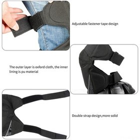 Resim Kosona Motosiklet Sürüş Knee Pads - Ayarlanabilir, Siyah, Oxford Kumaş+pu, L Beden, Çift Paket 