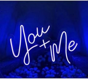 Resim Dekoraven You+ Me Dekoratif Neon Led Tabela (50X30Cm), youmeravmav 