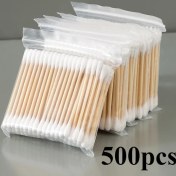 Resim Chenkestoreone 500 Adet Çift Başlı Kulak Temizleme Çubuğu, Hijyenik Paket, Çok Amaçlı 