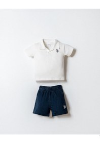 Resim U.s. Polo Assn Erkek Bebek 2 Li Şort T-şhirt Takım Lacivert-2288 Lacivert 