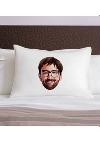 Resim Bk Gift Kişiye Özel Karikatür Tasarımlı Pamuklu Yastık Kılıfı-1 50x70cm , Sevgiliye , Ev si, Tasarım Ev Tekstili 