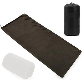Resim Gri Açık Hava Uyku Tulumu Taşınabilir Acil Uyku Tulumu Kamp İçin Hafif Polar Uyku Tulumu Gri 