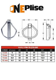 Resim 8 Mm Traktör Pimi Yaylı Pim Kaliteli Çelik 10 Adet 