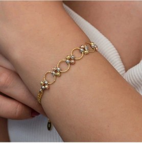 Resim Gümüş Renkli Halka Dorika Kadın Bileklik 