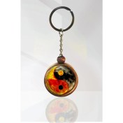 Resim Tahtakolik Yin Yang Ahşap Anahtarlık 