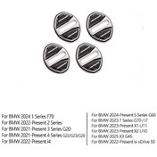 Resim Araba Aksesuarlarında 4pcs/set Bmw 3 5 Serisi Kapı Kilidi Kapağı Çıkartılar Gray 1 Piece Set 