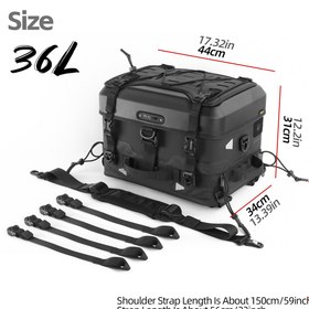 Resim Rhinowalk Fortress x Camera Version – Su Geçirmez Motosiklet Kuyruk Çantası & Kamera Çantası 